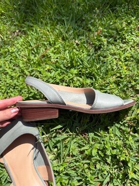 Lucky Brand Sage Safello Leather Asymmetric Slingback Sandals